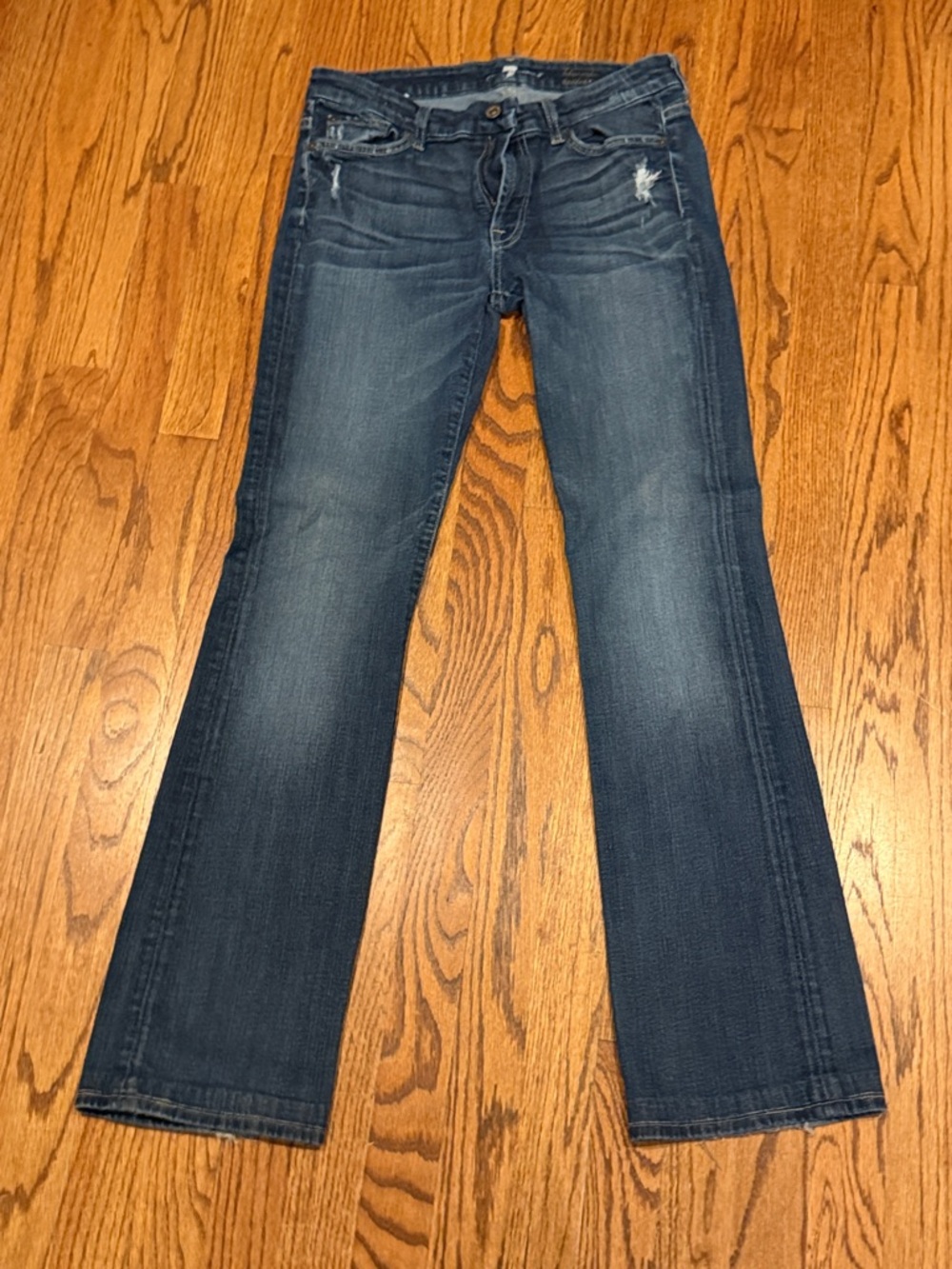 7 For All Mankind Women’s Dark Blue Boot Cut Jeans, Size 29